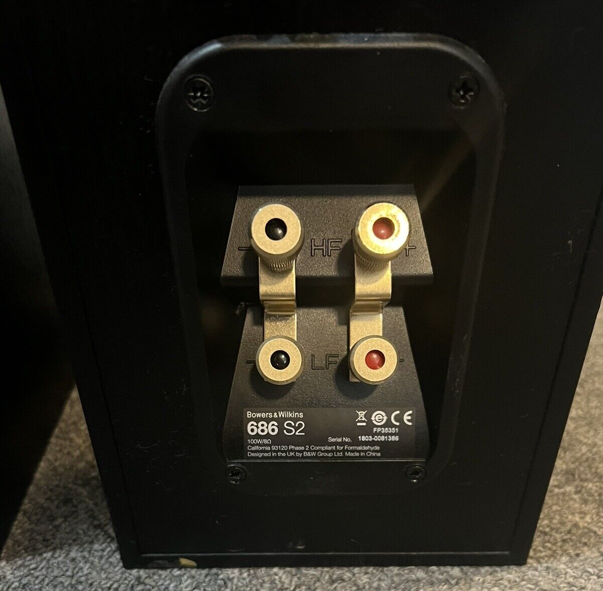 BOWERS & WILKINS B&W 686 S2 BLACK PAIR BOOKSELF SPEAKERS BOWERS & WILKINS B&W 686 S2 BLACK PAIR BOOKSELF SPEAKERS