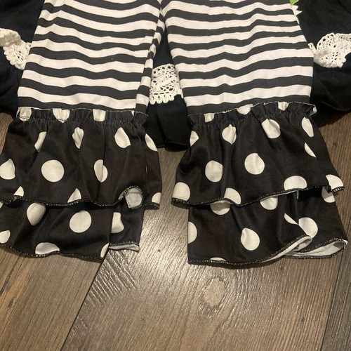Girls Boutique Christmas Grinch 2 piece set Shirt & Ruffled Pants 6/7 - Picture 11 of 15