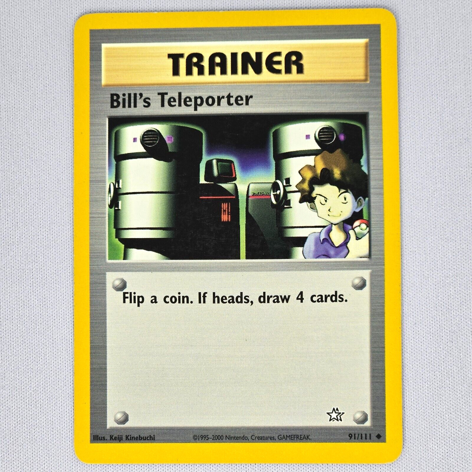 Bill's Teleporter 91/111 Neo Genesis Uncommon Vintage Pokemon Card English LP