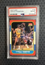  1986 Fleer Basketball 110 - Lasalle Thompson - Psa 8 - Sacramento Kings 