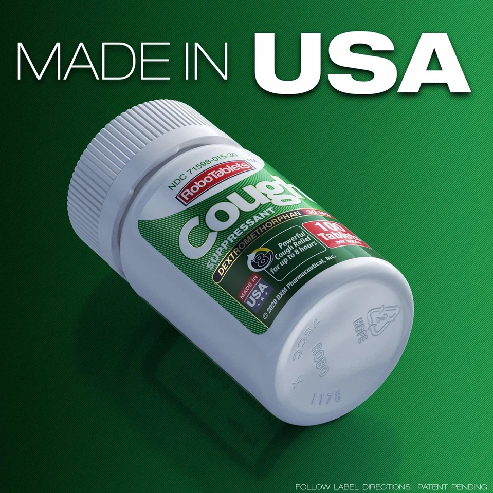 PACK 3 RoboTablets Supresor de la Tos, Dextrometorfano 30Mg, 100 Comprimidos Foto 4 de 4