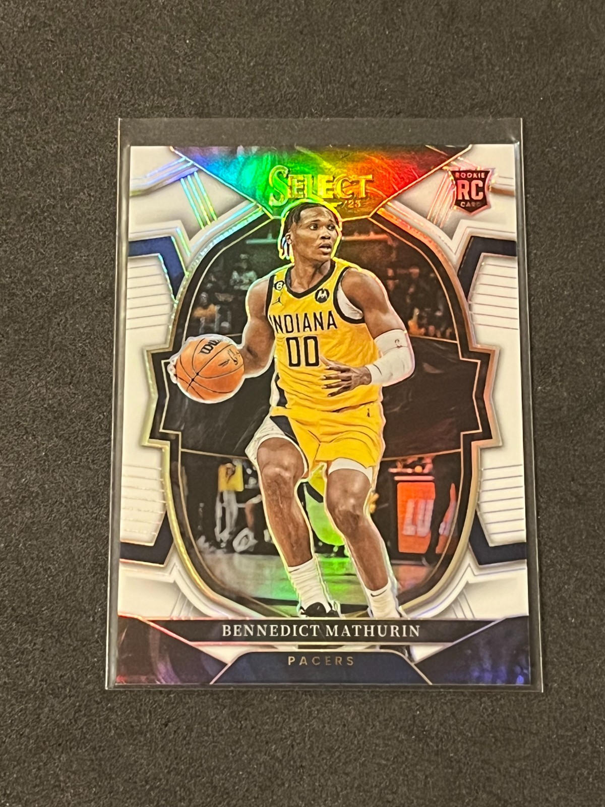 2022-23 Panini Select Bennedict Mathurin Rookie Concourse White Prizm 35/149 #79