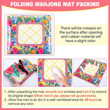 Mahjong Mat for Table 31.5 X 31.5 Inch American Mahjong Mat with Carrying Bag...