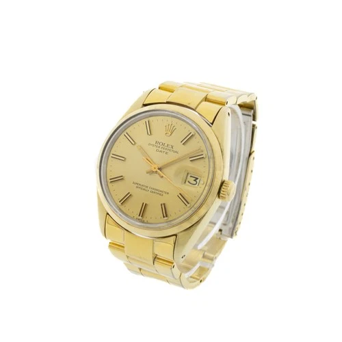 Men's Rolex OP Date Ref.#1550 34mm Champagne Sunburst Dial Watch W237640-1