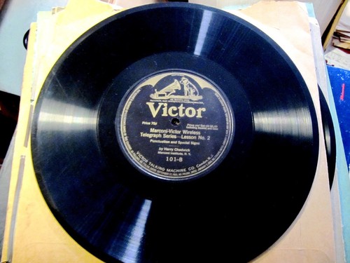 1918 MARCONI VICTOR COURSE Lektion 1/2 drahtlose Telegraphie Morsecode Aufzeichnung 101