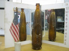 *MUSEUM QUALITY* CITRON OLIVE AMBER~1867 NATIONAL BITTERS EAR OF CORN.
