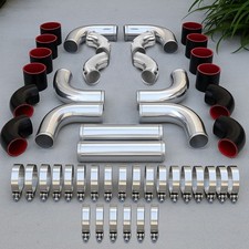 12pcs Universal Aluminum 3 Inch Intercooler Piping Kit Wcoupler And T-clamps