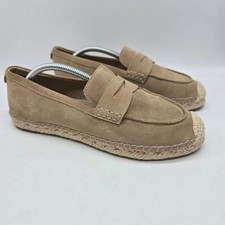 Sam Edelman Women's Kai Suede Espadrille Flat Loafers Casual Beige Size 7.5M