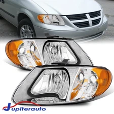 Left+Right Headlights For 2001-2007 Dodge Grand Caravan Chrysler Town & Country