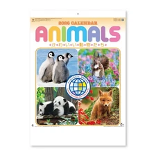 Cute Animals Wall Calendar 2026 New Japan 21.06x15in Japanese Style New
