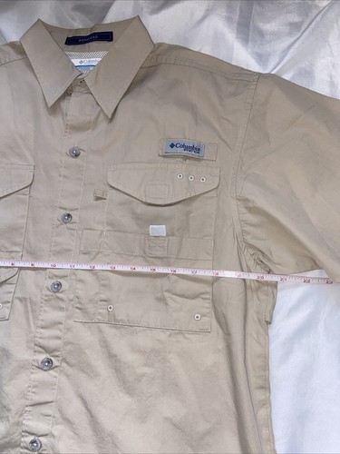 Columbia PFG Fishing Outdoors Tactical Khaki Tan Shirt Men's Size XXS - Picture 14 of 19