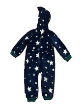 MINI BODEN Cozy Fleece All In One STARBOARD NAVY BLUE WHITE STARS Pajamas 3 - 4