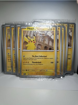 10x JUMBO Pokémon TCG Pikachu im Museum Promo Karte - Natural History Museum