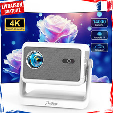 Vidéoprojecteur Full HD 4K 1080P 14000 Lumens Android 13 WiFi6 BT5 Home Cinéma