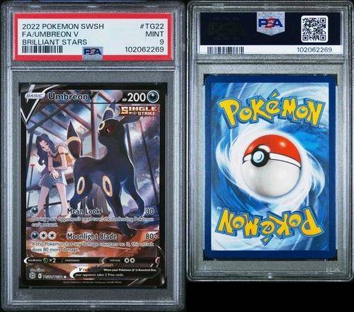 New ListingPokémon TCG Umbreon V Full Art TG22 Brilliant Stars Trainer Gallery Mint PSA 9