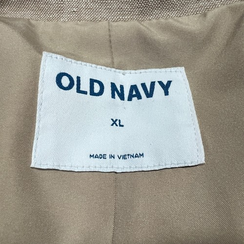 Old Navy Linen Double Breasted Sport Coat Blazer XL Mens Beige Suit Jacket - Picture 4 of 10