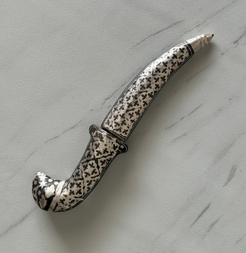 Daga Kirpan Khanjar Jambiya Kinfe Diseño Koftgari Sikh Islámico Indo De Colección - Imagen 4 de 15