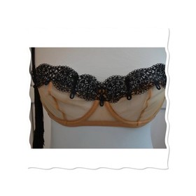 La Perla Fiebre De Amor Fringe Black/Nude SET $2000 RARE  Mesh Appliqu&eacute; Lace
