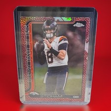 2025 Topps Chrome Jarrett Stidham Refractor Leather Border #89 Denver Broncos