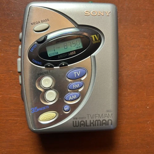 VTG Sony WM-FX277 TV/FM/AM Walkman Parts/Repair Partially Works Read Description