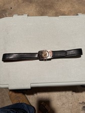 Vintage US Marine Corps Brass Belt Buckle USMC W Belt