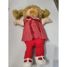 Vintage Cabbage Patch Kids Doll Blonde Pigtails Blue Eyes with Adoption Papers