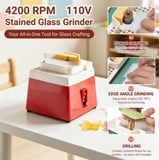 4200RPM Stained Glass Grinder Kit Glass Art Grinding Tool with 5/8" Grinder Bit