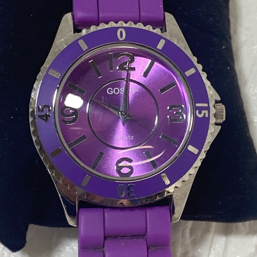 Vintage Retro Purple Gossip Watch Purple Rubber Band Face And Dial MCM EUC - Picture 16 of 16