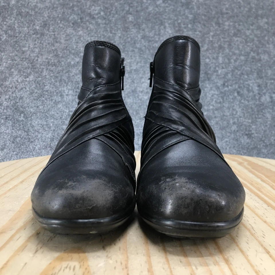 Romika Botas Mujer 37 Negro Banja Botines Cuero Cremallera Lateral Tacones Casul Foto 4 de 4