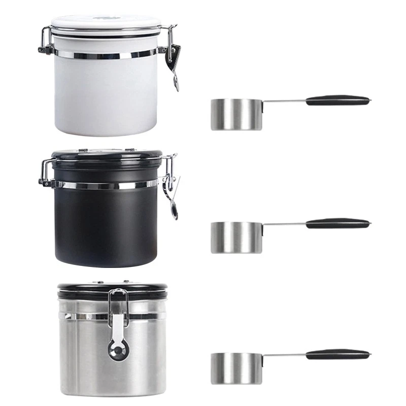 Vacuum Sealed Airtight Container Coffee Jar Coffee Canister Stainless Steel Jars