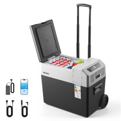 VEVOR Kompressor Kühlbox 40L Auto Kühlschrank Elektrisch Gefrierbox mit Rollen
