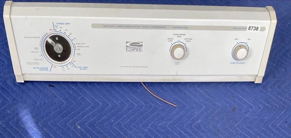 Panel de control de secadora Estate con temporizador e interruptores 3977932.3979617 Foto 3 de 4