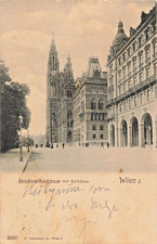 Wien Vienna Austria~Reichsrathsstrasse mit Rathaus~1901 Photo Postcard