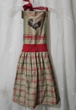 Kay Dee Designs Hostess Apron Home To Roost Rooster Chicken 20" x 30" NWT