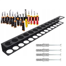 Tool Rail Rack Holder Screwdriver Organiser Wall Mount Holds 14 Screwdrivers