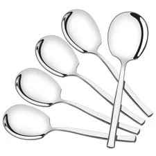 8-Pieces Large Stainless Steel Serving Spoons, Buffet Serving Spoons Set, 8.3...