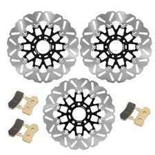 11.8" Floating Front Rear Brake Rotor Discs Pads for Harley Touring Road King