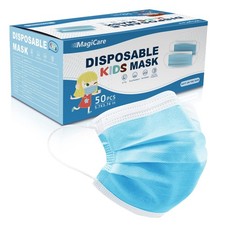 Kids Face Mask 50pcs - Kids Masks Disposable - 3 Ply, Youth Ages 4-12 - Sof...