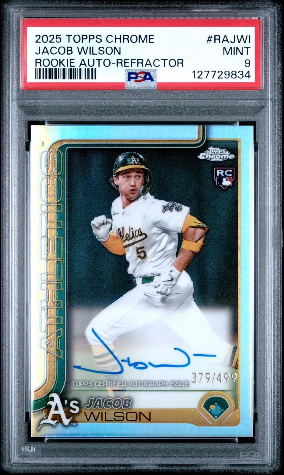 2025 Topps Chrome Rookie Autographs Jacob Wilson #RA-JWI Refractor 379/499