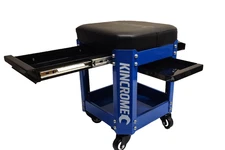 Kincrome Creeper Seat Rolling Shop Stool Mechanic with Tool Trays Cup Holder