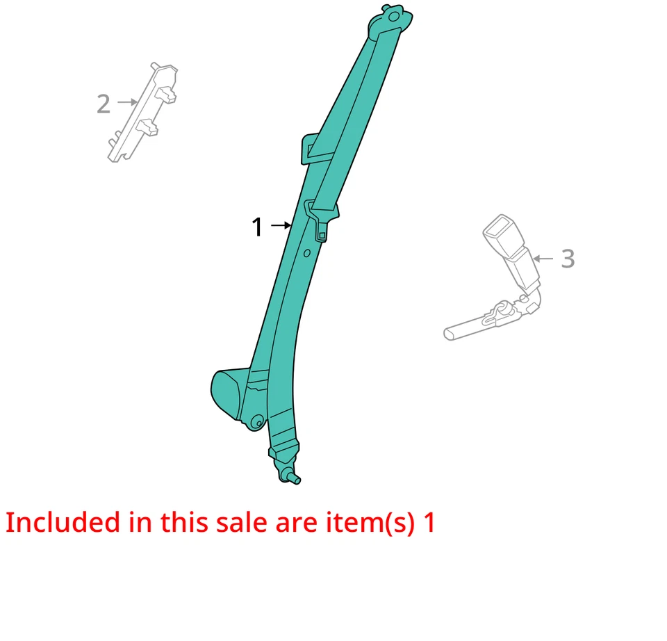 Натяжитель ремня безопасности переднего пассажира C2Z20423SEL подходит для Jaguar XF 5,0 л 2010-2012 годов выпуска - Изображение 4 из 4