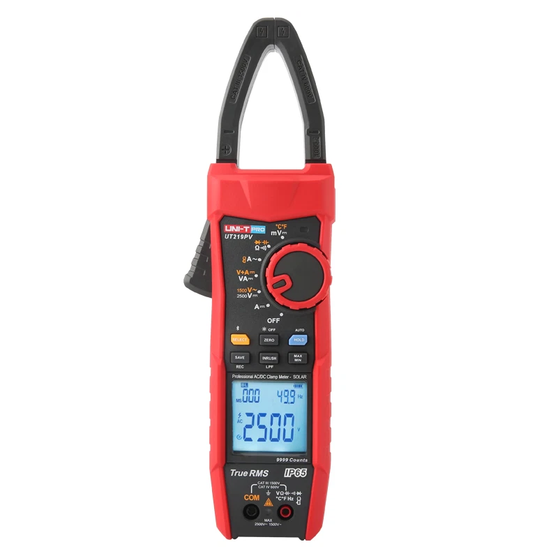 UNI-T UT219PV Bluetooth TRMS AC/DC Clamp Multimeter Digital Power Meter-Dual LCD - Image 2 of 4