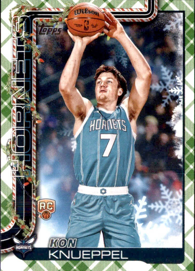 2025 Topps Holiday Plaid NBA - Kon Knueppel Charlotte Hornets #H164 (RC)