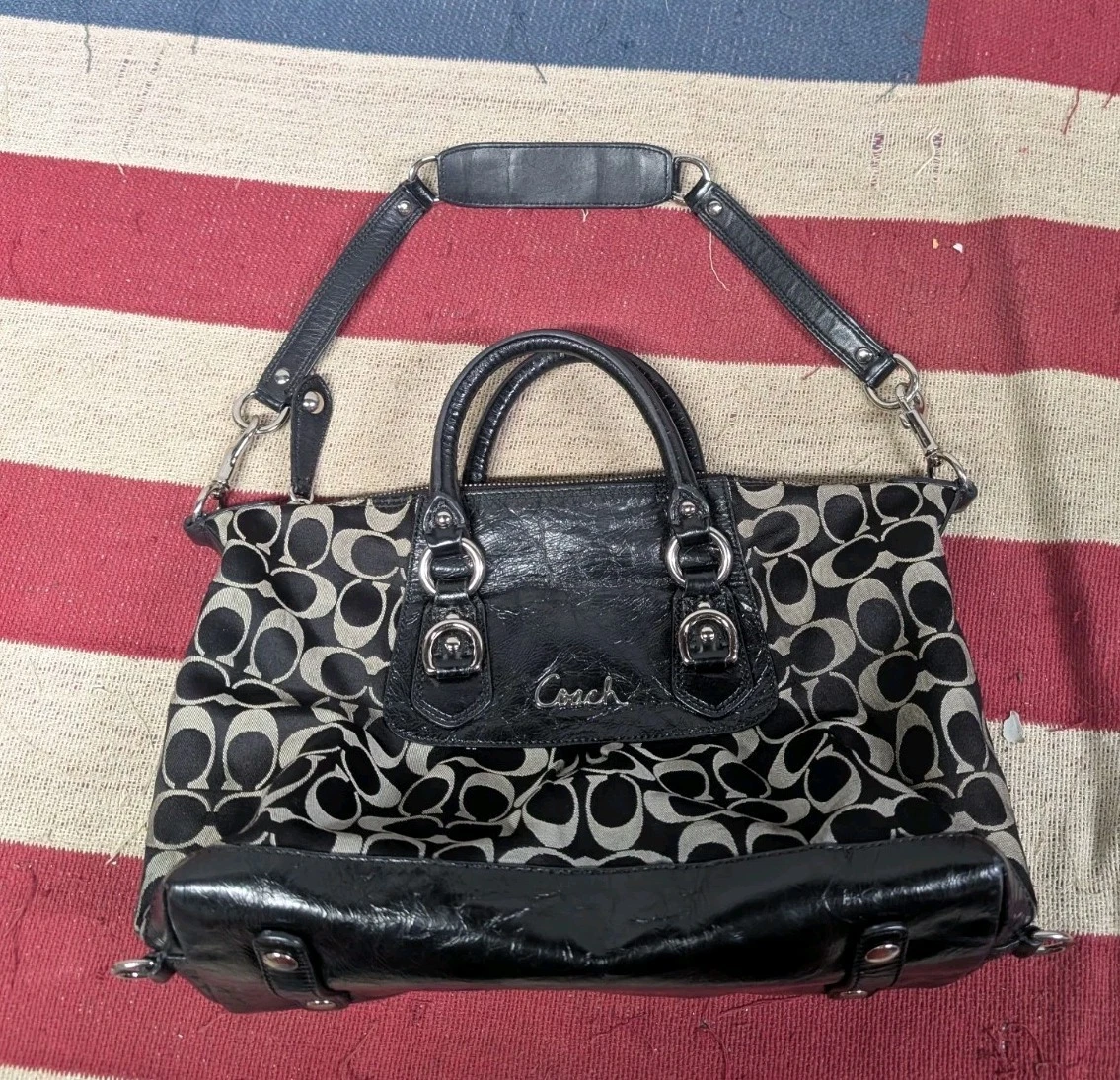 Coach Ashley Satchel/Top Handle Bag Black Bags & Handbags for
