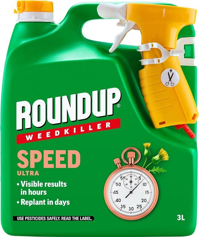 Roundup Weedkiller Speed Ultra Glyphosate Free Fast Results 3L Tough On Weeds
