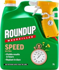 Roundup Weedkiller Speed Ultra Glyphosate Free Fast Results 3L Tough On Weeds 6.66 per litre