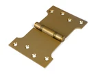 From The Anvil 51820 Satin Brass 4" x 4" x 6" Parliament Hinge (pair) ss