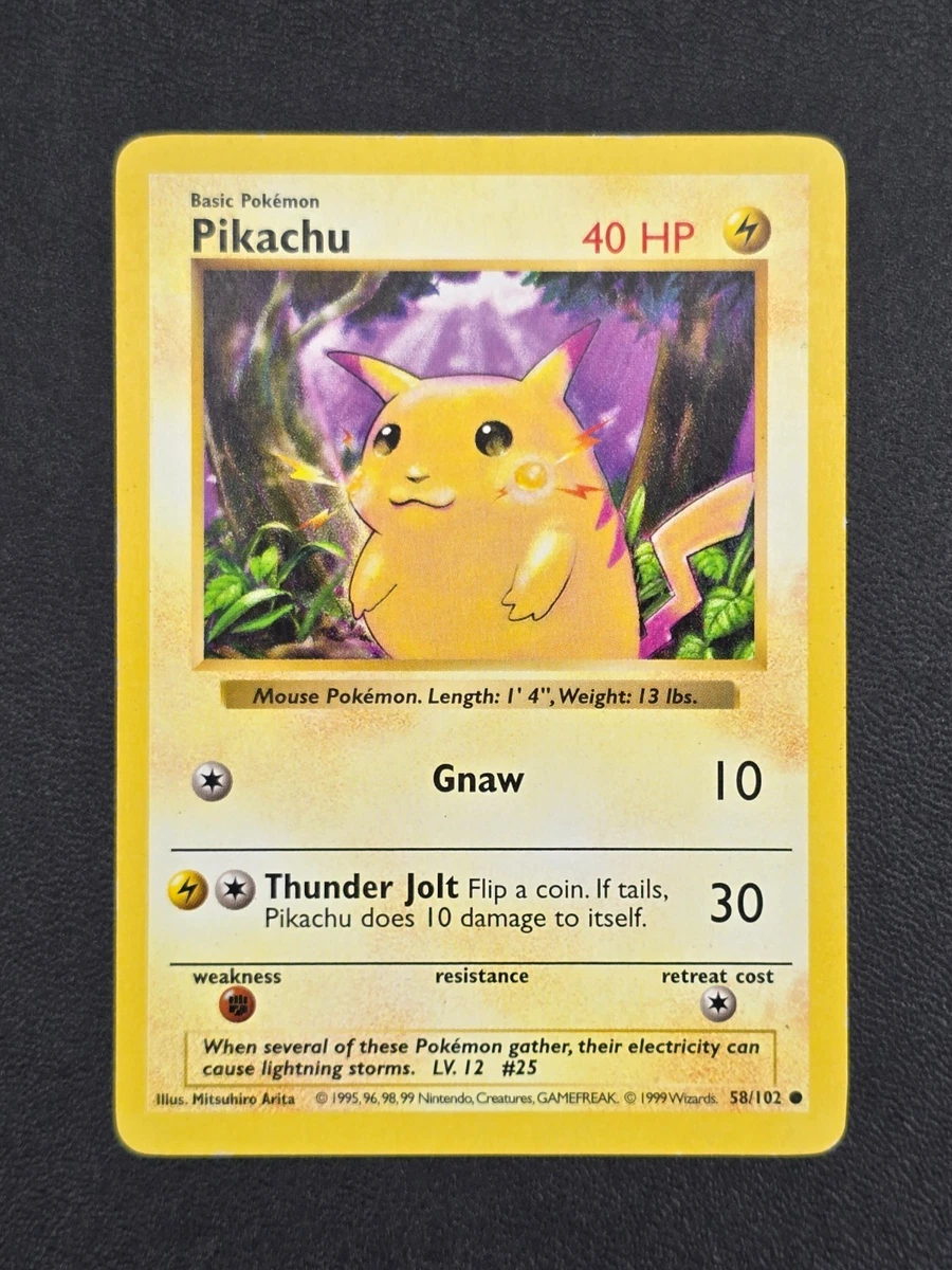 Pikachu Pokémon TCG Individual Trading Card Games Base Set in