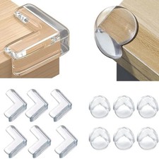 Table Corner Protectors for Baby Furniture - Clear PVC Edge Guards