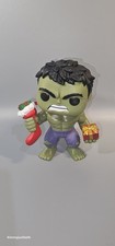 Figura Vinilo Cabeza Bobble Funko Pop Marvel Hulk #398 Vacaciones Navidad 5".
